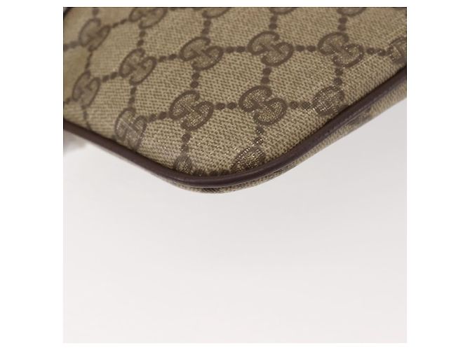 Gucci Borsa GG Supreme Web Sherry Line in PVC beige e oro 904 02 047 Auth 142653 D'oro - vista 12
