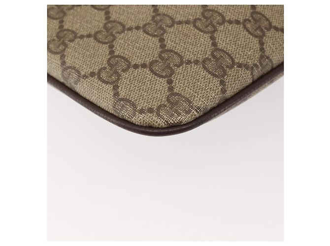 Gucci Borsa GG Supreme Web Sherry Line in PVC beige e oro 904 02 047 Auth 142653 D'oro - vista 13