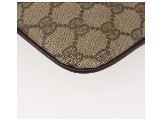 Gucci Borsa GG Supreme Web Sherry Line in PVC beige e oro 904 02 047 Auth 142653 D'oro - vista 14