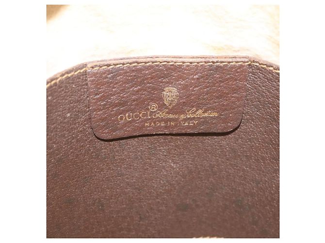 Gucci Borsa GG Supreme Web Sherry Line in PVC beige e oro 904 02 047 Auth 142653 D'oro - vista 18