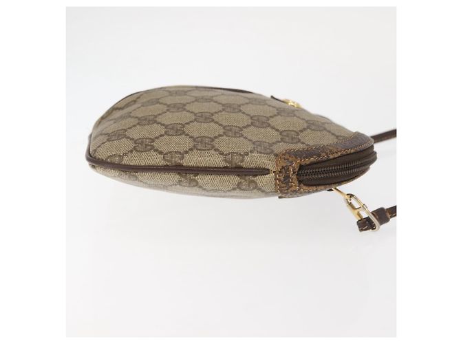 Gucci Borsa GG Supreme Web Sherry Line in PVC beige e oro 904 02 047 Auth 142653 D'oro - vista 4