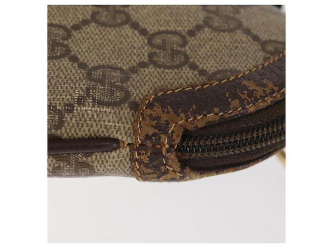 Gucci Borsa GG Supreme Web Sherry Line in PVC beige e oro 904 02 047 Auth 142653 D'oro - vista 5