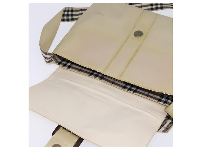 Burberry Borsa a Spalla in Tela Beige Auth BA5950 - vista 14