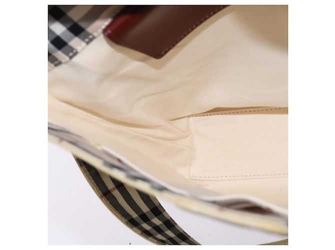 Burberry Borsa a Spalla in Tela Beige Auth BA5950 - vista 18