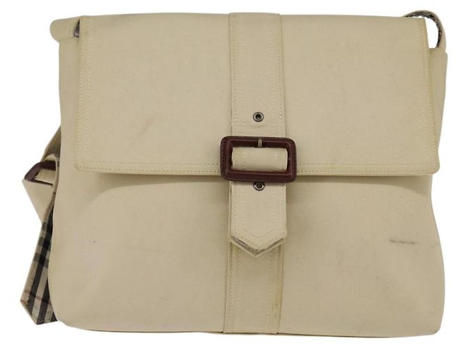 Burberry Borsa a Spalla in Tela Beige Auth BA5950 - vista 2