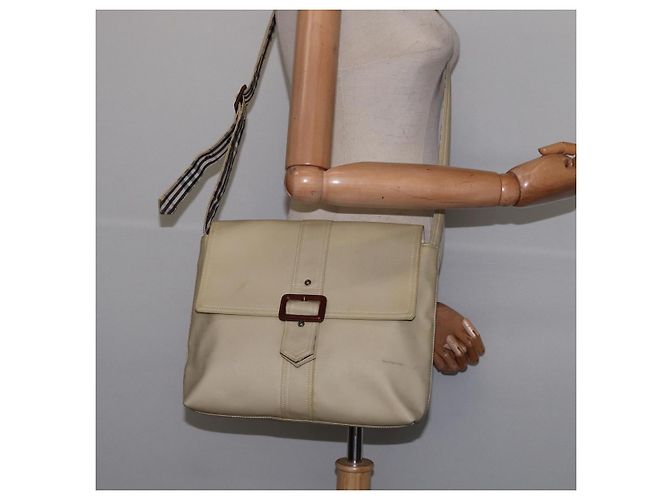 Burberry Borsa a Spalla in Tela Beige Auth BA5950 - vista 20