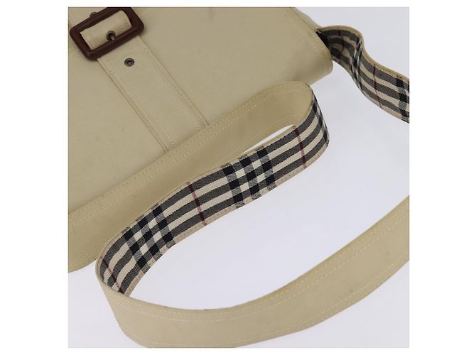Burberry Borsa a Spalla in Tela Beige Auth BA5950 - vista 7