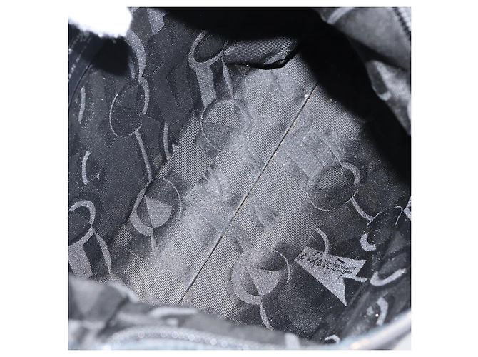 Borsa a Spalla Vala Chain in Tela Nera Salvatore Ferragamo Auth bs29117 Nero - vista 17