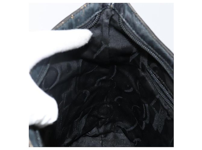 Borsa a Spalla Vala Chain in Tela Nera Salvatore Ferragamo Auth bs29117 Nero - vista 19