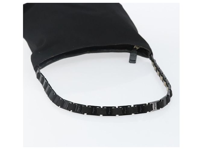 Borsa a Spalla Vala Chain in Tela Nera Salvatore Ferragamo Auth bs29117 Nero - vista 7