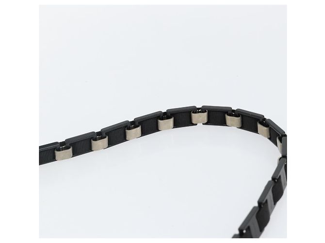 Borsa a Spalla Vala Chain in Tela Nera Salvatore Ferragamo Auth bs29117 Nero - vista 8