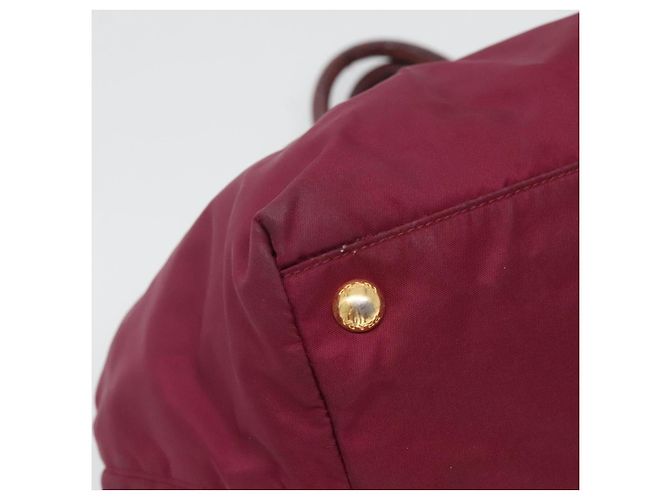PRADA Borsa a mano in nylon viola oro Auth 141705 D'oro Porpora - vista 11