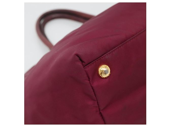 PRADA Borsa a mano in nylon viola oro Auth 141705 D'oro Porpora - vista 13