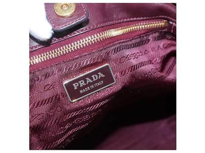 PRADA Borsa a mano in nylon viola oro Auth 141705 D'oro Porpora - vista 15