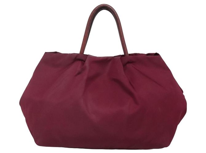 PRADA Borsa a mano in nylon viola oro Auth 141705 D'oro Porpora - vista 3