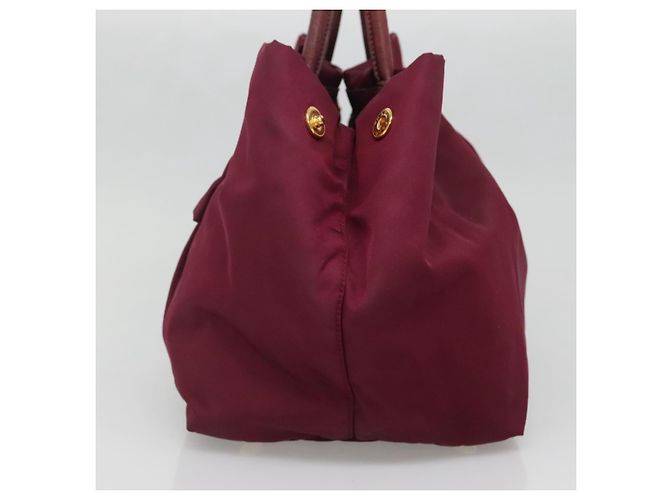 PRADA Borsa a mano in nylon viola oro Auth 141705 D'oro Porpora - vista 5