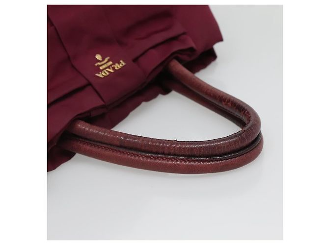 PRADA Borsa a mano in nylon viola oro Auth 141705 D'oro Porpora - vista 6
