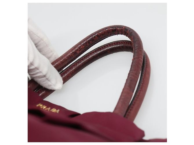 PRADA Borsa a mano in nylon viola oro Auth 141705 D'oro Porpora - vista 7