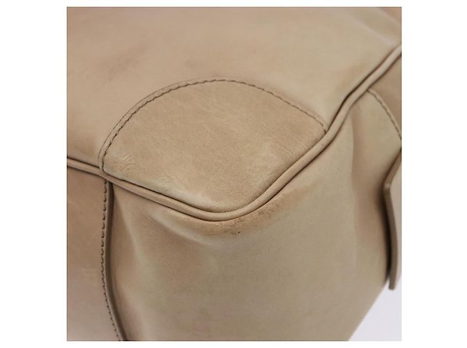 Céline Borsa a mano CELINE in pelle beige dorata Auth 141898 D'oro - vista 10