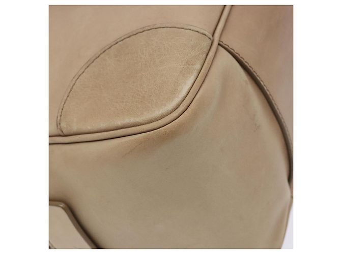 Céline Borsa a mano CELINE in pelle beige dorata Auth 141898 D'oro - vista 11