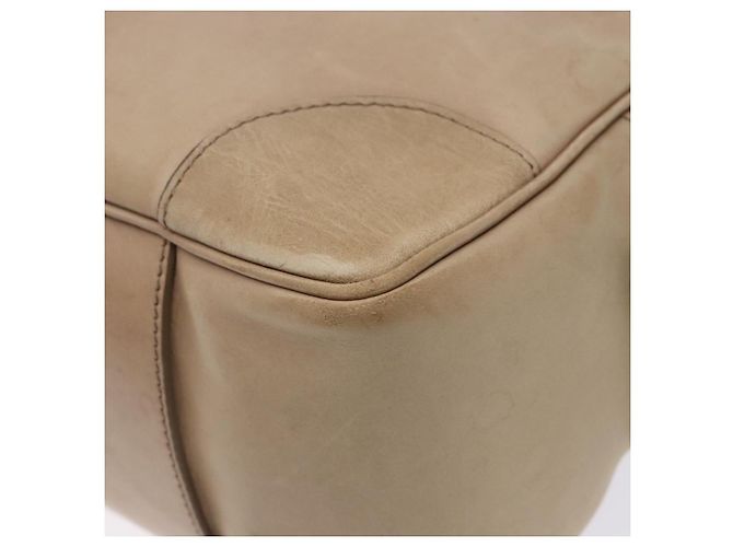 Céline Borsa a mano CELINE in pelle beige dorata Auth 141898 D'oro - vista 12
