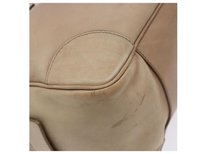 Céline Borsa a mano CELINE in pelle beige dorata Auth 141898 D'oro - vista 13