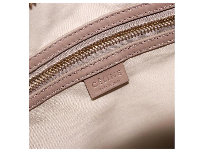 Céline Borsa a mano CELINE in pelle beige dorata Auth 141898 D'oro - vista 17