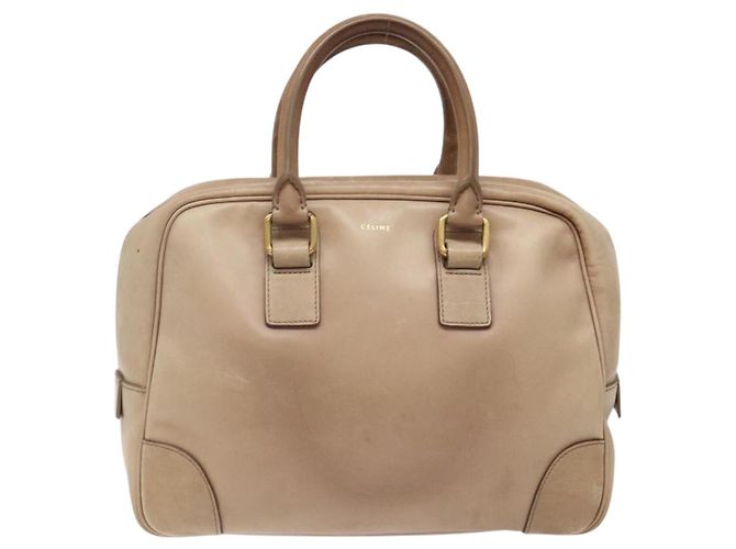 Céline Borsa a mano CELINE in pelle beige dorata Auth 141898 D'oro - vista 2
