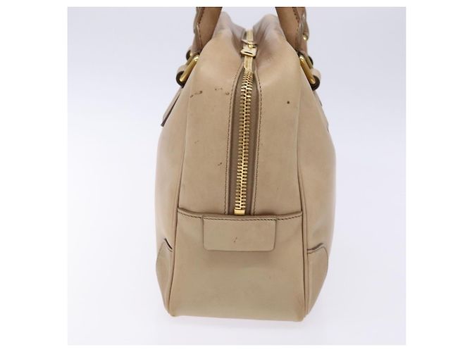 Céline Borsa a mano CELINE in pelle beige dorata Auth 141898 D'oro - vista 4