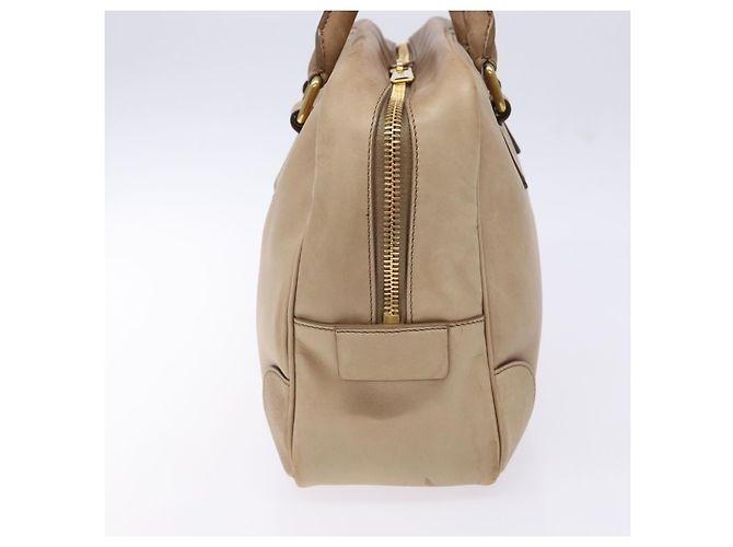Céline Borsa a mano CELINE in pelle beige dorata Auth 141898 D'oro - vista 5