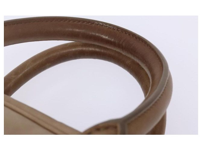 Céline Borsa a mano CELINE in pelle beige dorata Auth 141898 D'oro - vista 8