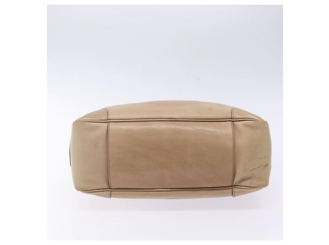 Céline Borsa a mano CELINE in pelle beige dorata Auth 141898 D'oro - vista 9
