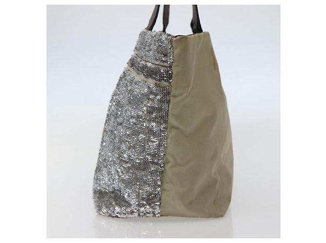 Borsa Tote Vala in Paillettes Argento Auth 142446 di Salvatore Ferragamo - vista 5