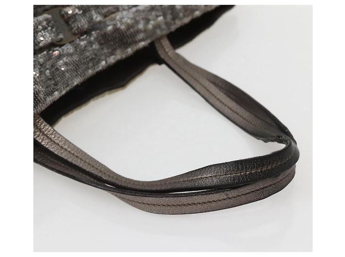 Borsa Tote Vala in Paillettes Argento Auth 142446 di Salvatore Ferragamo - vista 7