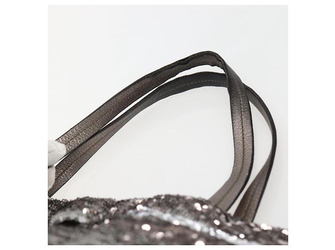 Borsa Tote Vala in Paillettes Argento Auth 142446 di Salvatore Ferragamo - vista 8