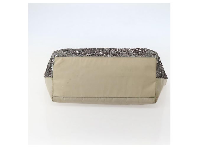 Borsa Tote Vala in Paillettes Argento Auth 142446 di Salvatore Ferragamo - vista 9