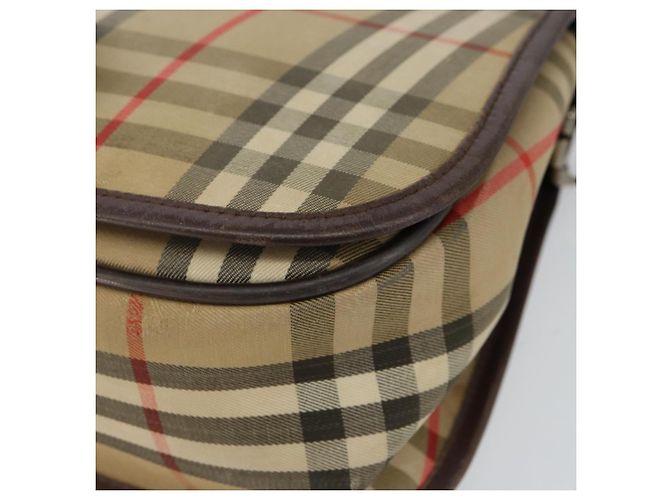Autre Marque Borsa a Spalla Burberrys Nova Check in Tela Beige Oro Auth bs29444 D'oro - vista 10