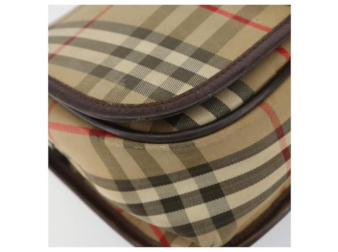 Autre Marque Borsa a Spalla Burberrys Nova Check in Tela Beige Oro Auth bs29444 D'oro - vista 11