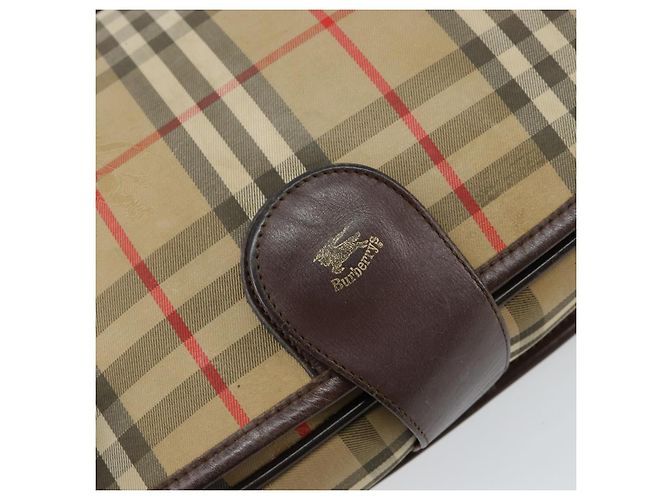 Autre Marque Borsa a Spalla Burberrys Nova Check in Tela Beige Oro Auth bs29444 D'oro - vista 15