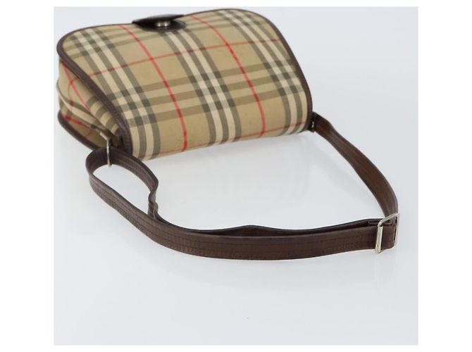 Autre Marque Borsa a Spalla Burberrys Nova Check in Tela Beige Oro Auth bs29444 D'oro - vista 7