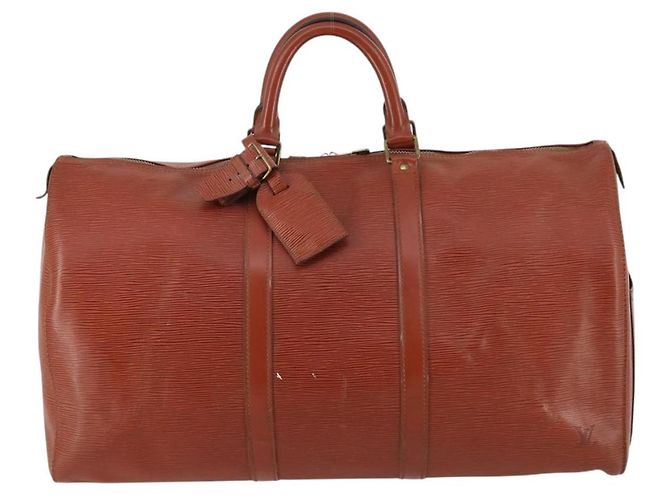 LOUIS VUITTON Epi Keepall 50 Borsa Boston Marrone M42968 LV Auth bs29308 - vista 2