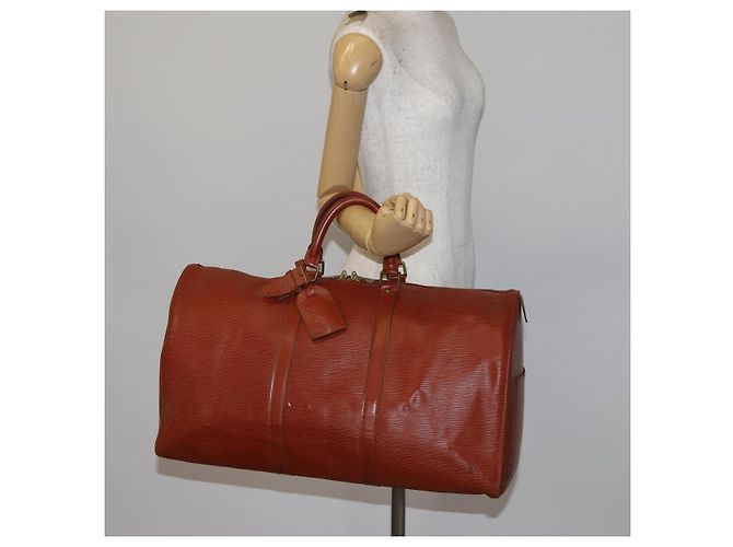 LOUIS VUITTON Epi Keepall 50 Borsa Boston Marrone M42968 LV Auth bs29308 - vista 24