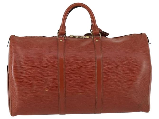 LOUIS VUITTON Epi Keepall 50 Borsa Boston Marrone M42968 LV Auth bs29308 - vista 3