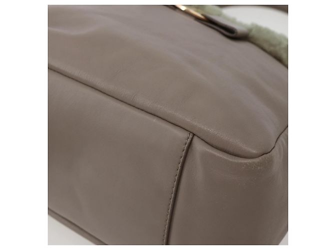 Borsa a mano Vala in pelle beige e oro Auth BA5832 di Salvatore Ferragamo D'oro - vista 10