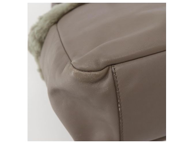 Borsa a mano Vala in pelle beige e oro Auth BA5832 di Salvatore Ferragamo D'oro - vista 11