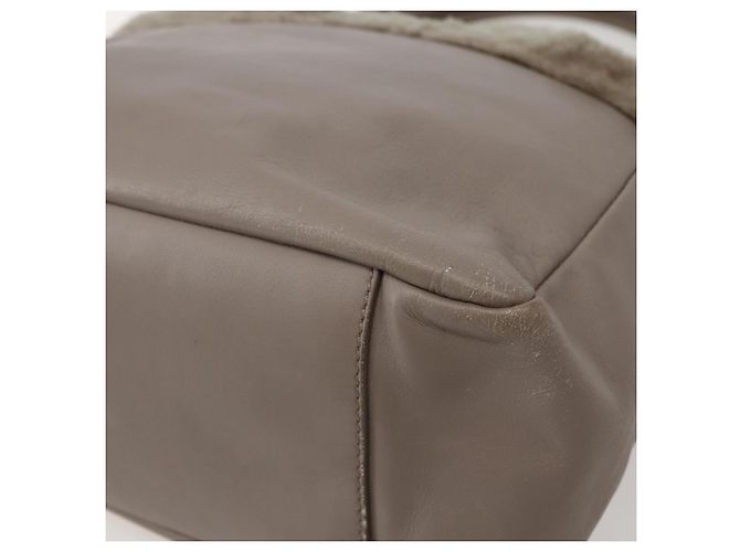 Borsa a mano Vala in pelle beige e oro Auth BA5832 di Salvatore Ferragamo D'oro - vista 12