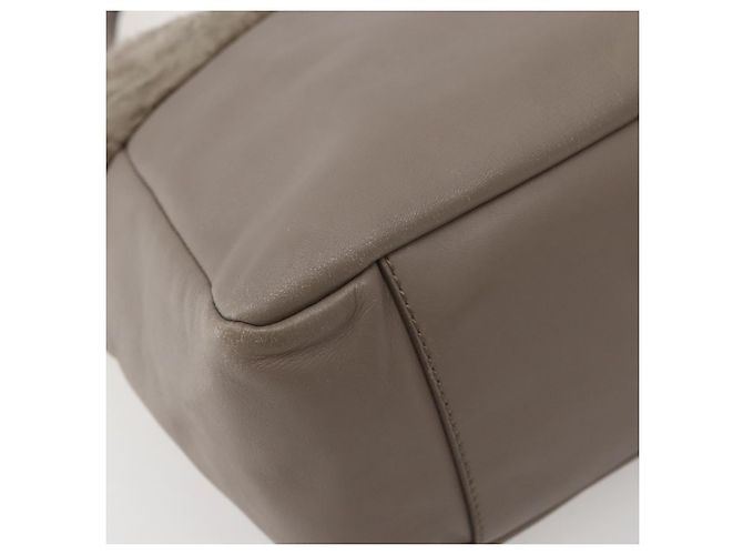 Borsa a mano Vala in pelle beige e oro Auth BA5832 di Salvatore Ferragamo D'oro - vista 13