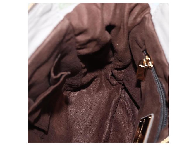 Borsa a mano Vala in pelle beige e oro Auth BA5832 di Salvatore Ferragamo D'oro - vista 18