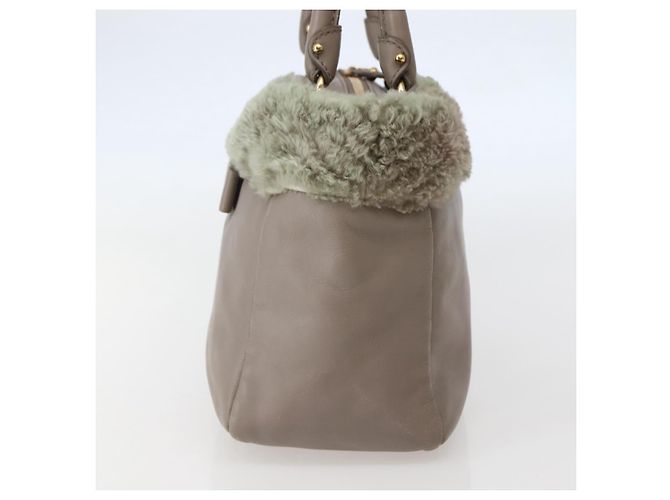 Borsa a mano Vala in pelle beige e oro Auth BA5832 di Salvatore Ferragamo D'oro - vista 5