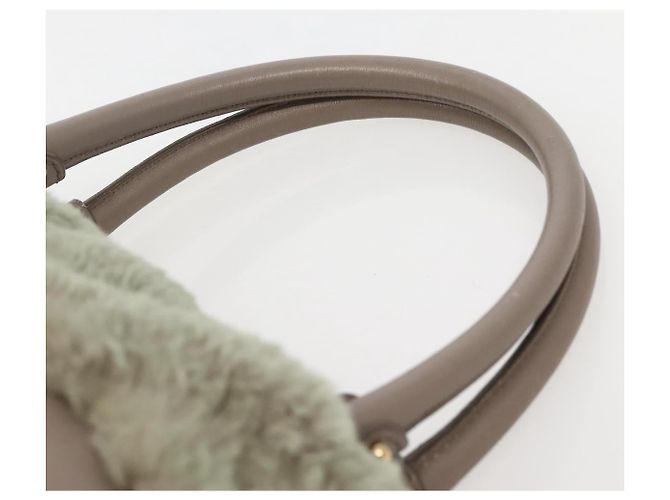 Borsa a mano Vala in pelle beige e oro Auth BA5832 di Salvatore Ferragamo D'oro - vista 8